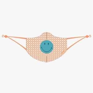 Maseczka "Smiley" pomarańczowa