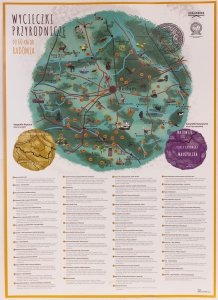 Plakat "Wycieczki przyrodZicze do 60 km od Radomia"